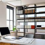 Modern Interior Design Studio**

"A bright and airy interior design studio in Lisbon, Portugal. A young, professional architect, fully clothed in appropriate business casual attire, is working at a large desk with CAD software on a monitor. Shelves display fabric swatches, material samples, and architectural models. Sunlight streams through a large window overlooking the city. Clean, minimalist aesthetic. Safe for work, appropriate content, professional setting, perfect anatomy, natural proportions, high-quality rendering."

**