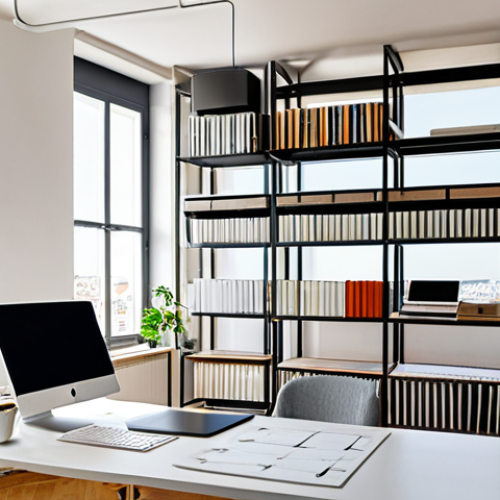 Home 25 Modern Interior Design Studio**
"A bright and airy interior design studio in Lisbon, Portugal. A young, professional architect, fully clothed in appropriate business casual attire, is working at a large desk with CAD software on a monitor. Shelves display fabric swatches, material samples, and architectural models. Sunlight streams through a large window overlooking the city. Clean, minimalist aesthetic. Safe for work, appropriate content, professional setting, perfect anatomy, natural proportions, high-quality rendering."
**