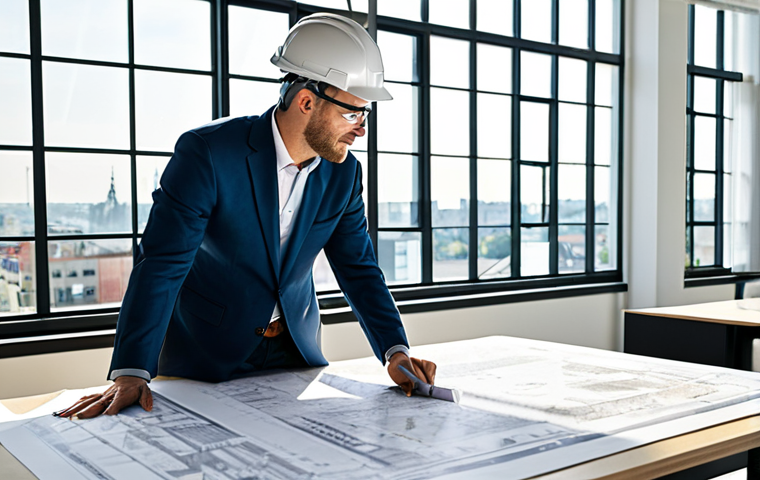 실내건축 디자인과 시공의 차이 - Modern Office Collaboration**
"A bright, modern office space. Two professionals, a female interior ...