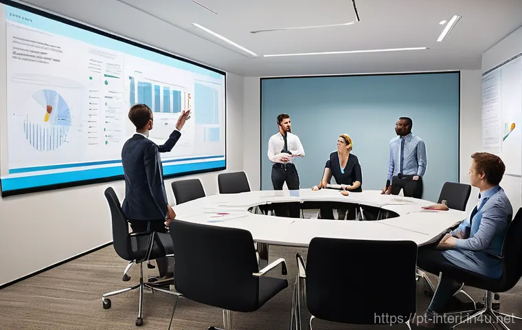 실내건축 프로젝트 스케줄 관리 - **Prompt:** A diverse team of interior designers and architects, professionally dressed, collaborati...