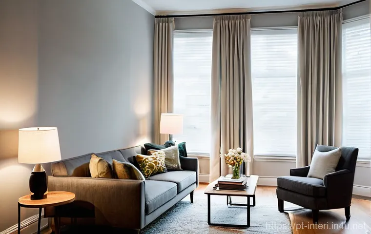 실내건축 실무에서 자주 하는 실수 - **A Living Room with Inadequate Lighting vs. Harmonious Illumination:**
* **Image 1 (Mistake):...