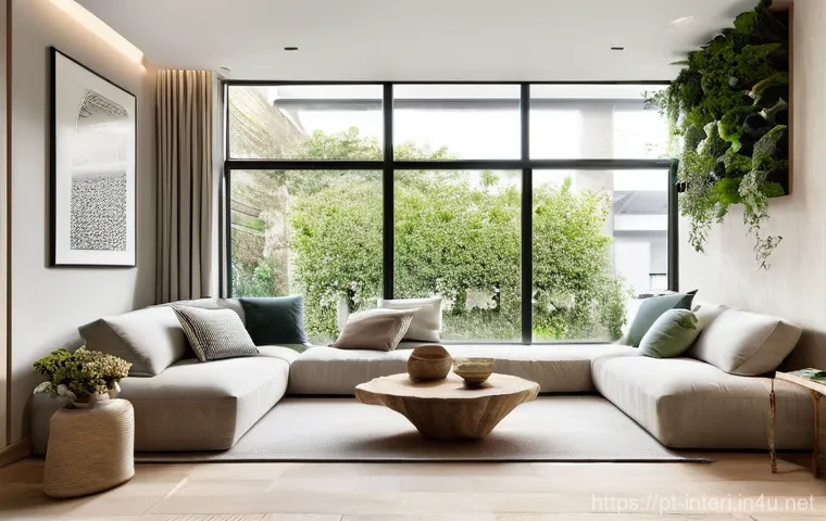 실내건축 디자인의 기본 원리 - **Prompt: A serene and productive home office space bathed in soft, natural light, embodying the psy...