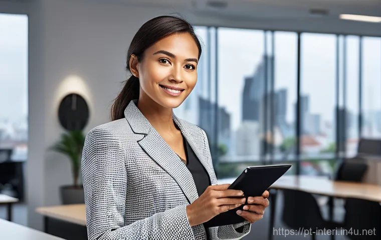 실내건축기사 자격증 갱신 주기와 절차 - **Prompt:** A confident female architect, approximately 35 years old, with a professional and approa...