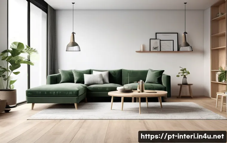 실내건축 포트폴리오 작성 시 강조할 부분 - A modern, stylish interior design portfolio scene featuring a well-lit living room with natural and ...