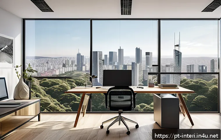 실내건축에서 CAD 사용 방법 - A modern interior design workspace featuring a digital architect using CAD software on a high-resolu...