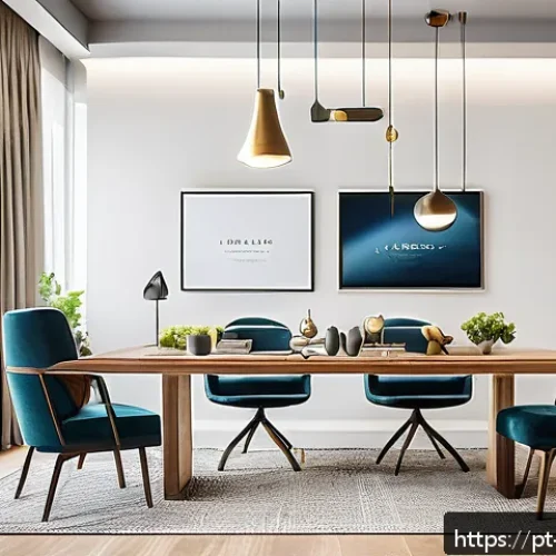 실내건축기사 자격증으로 가능한 해외 취업 - A professional interior designer presenting a sleek, modern portfolio in a bright, stylish office se...